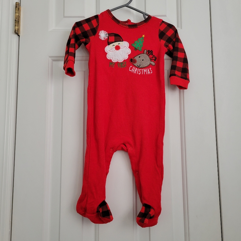 My First Christmas baby onsie with hat - Picture 2 of 4